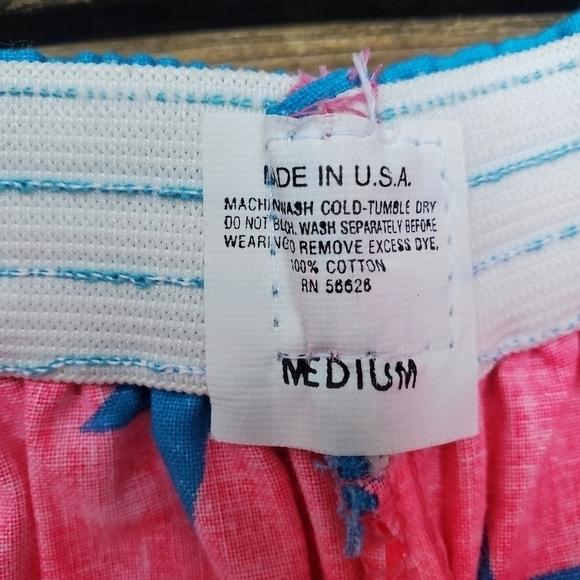 Vintage Pink and Blue Star High Waist Shorts - Picture 3 of 6